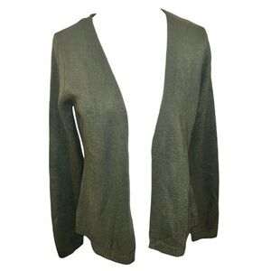 Chadwicks Olive Green Open Cardigan